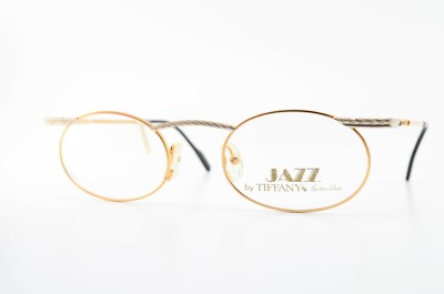 JAZZ by TIFFANY Brille TJ60 50-24 140 C87 23K Gold Plated Silver Lunettes 1990s