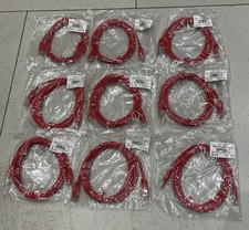 9x URT-602R Red 2m Patch Ethernet Cable Cat 5E UTP with RJ45 Plugs Bundle