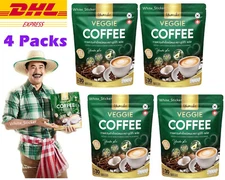 4 X Yumiko Veggie Coffee Chlorophyll Instant Coffee Powder 30 Sachets