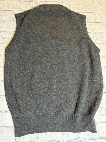 Alan Paine England Lambswool Sweater Vest Large Classic Fit Gray EU/52 - Picture 3 of 7