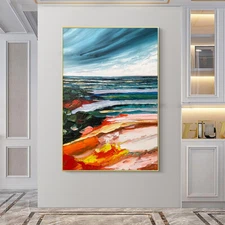 Thick Abstract Hand Painted Oil Painting On Canvas Handmade Modern Artwork