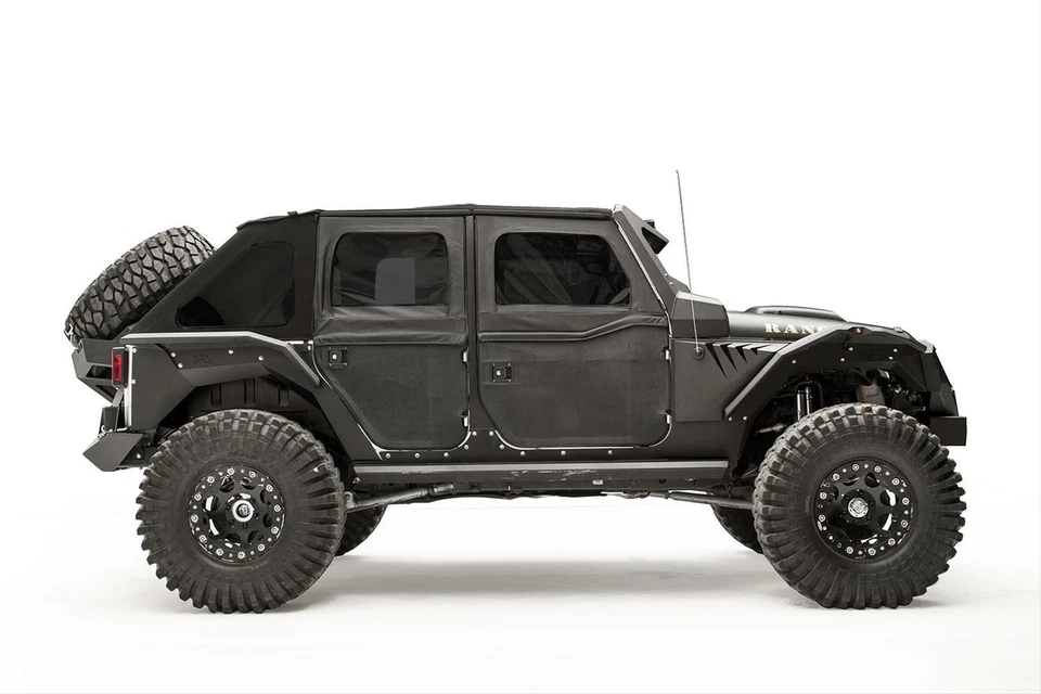 Flare de para-lama traseiro Fab Fours compatível com 2007-2017 Jeep Wrangler utilitário 4 portas JK1005-1 - Imagem 3 de 4