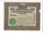 NEVADA 1924 West End Extension Mining Company Stock Certificate Borax Smith