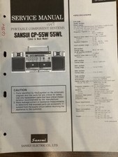 SANSUI cp-55w cp-55wl cp55w Service Manual  ORIGINAL 