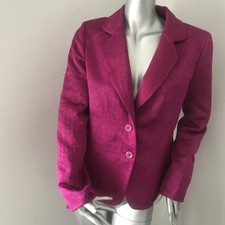 Ellen Tracy Purple Wool Rayon Blend Fitted Blazer Jacket Size 8