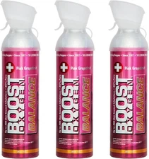 Boost Oxygen 10 Liter Respiratory Oxygen Canister. Pink Grapefriuit- 3 Pack