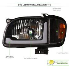 Trendgear Auto Parts 2-in-1 Headlight + Corner Lamp – Smoke Lens – For 2001-2004 Toyota Tacoma Pickup