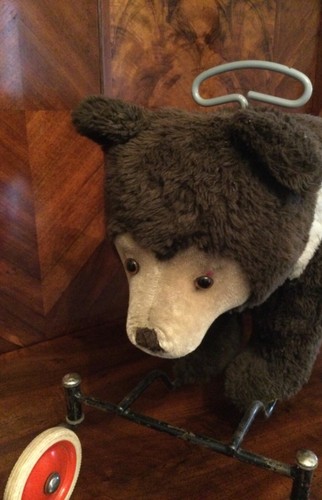 SAMMLERSTÜCK! Großer STEIFF BÄR auf Rädern mit funktionierender Brummstimme - Bild 9 von 12