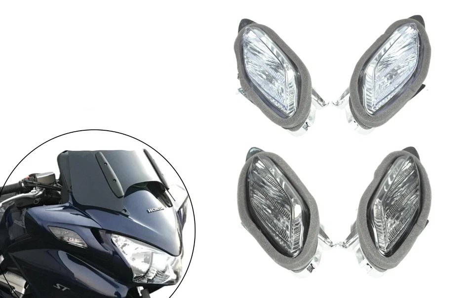 Grey Front Indicator Turn Signal For Honda 2003-2010 ST1300 Pan-European /ABS - Image 4 of 4