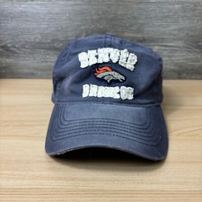 Denver Broncos Hat Cap Fitted Size S-M Blue NFL Football Reebok Fade
