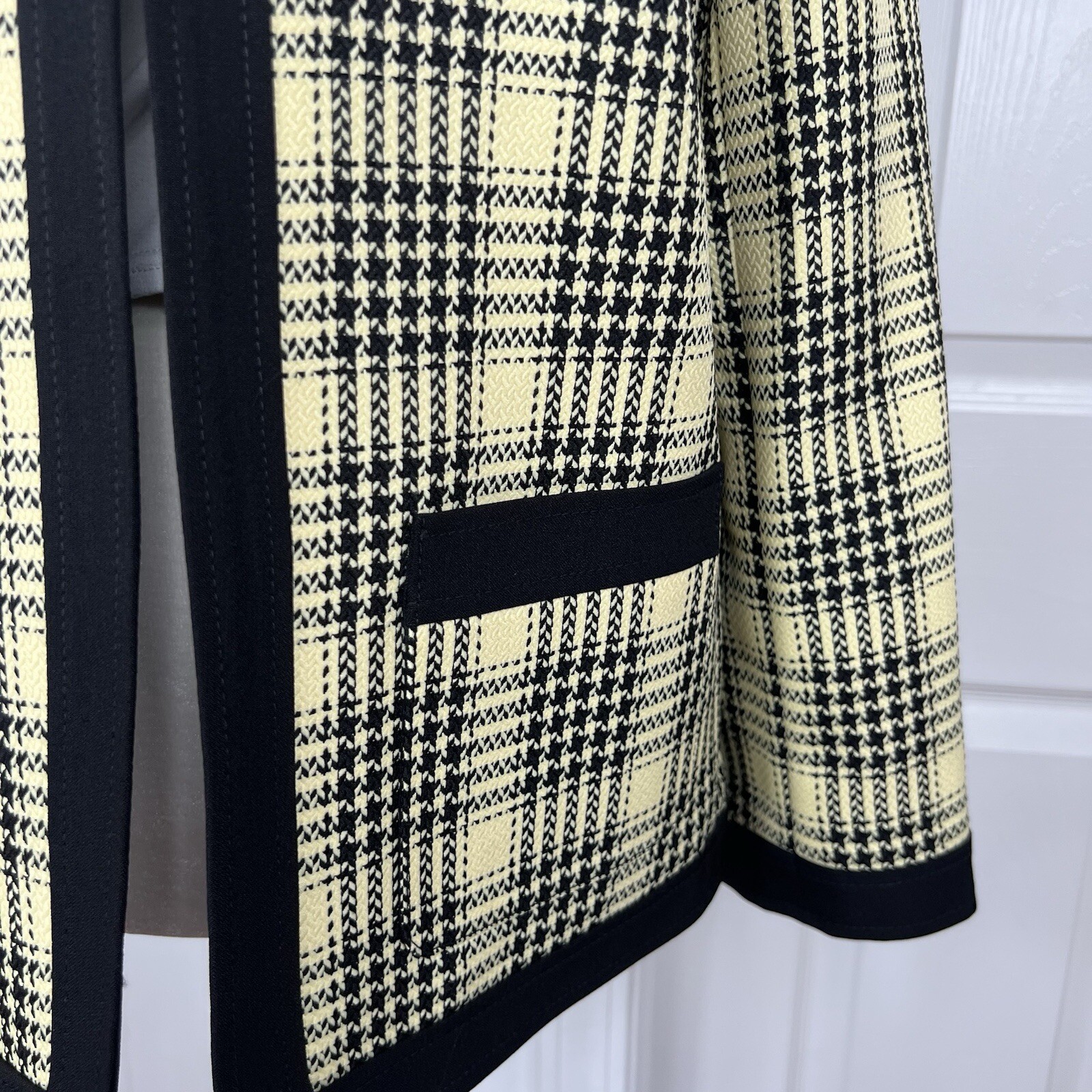 KASPER Polyester Elastane Blazer Size 8 Yellow Bl… - image 4