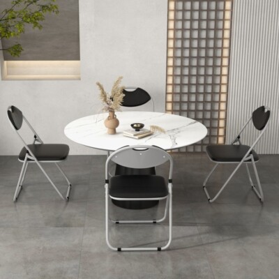 4 Pieces Portable Folding Dining Chairs Set with Carrying Handles