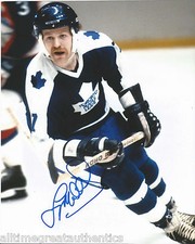TORONTO MAPLE LEAFS LANNY MCDONALD SIGNED 8X10 PHOTO W/COA CALGARY FLAMES