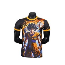 Maglia Calcio Giappone Anime Dragon Ball Goku Blu Edizione Saiyan