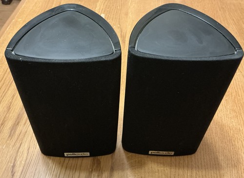 Pair of Polk Audio RM7 Portable Wired 140-20k Hz Satellite Speakers BLACK Tested