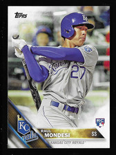 2016 Topps Raul Mondesi #395 Rookie Card RC Kansas City Royals NM. rookie card picture
