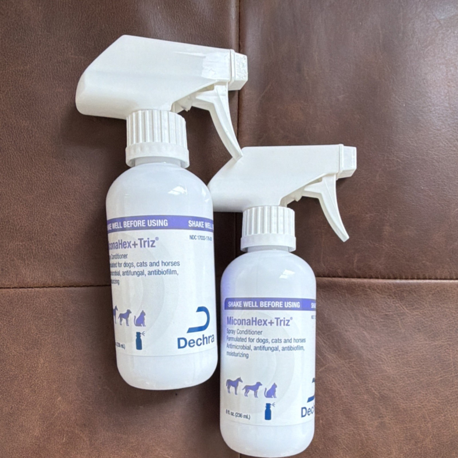 2 Dechra MiconaHex+ Triz Spray Conditioner Antimicrobial Antifungal Moisturizing