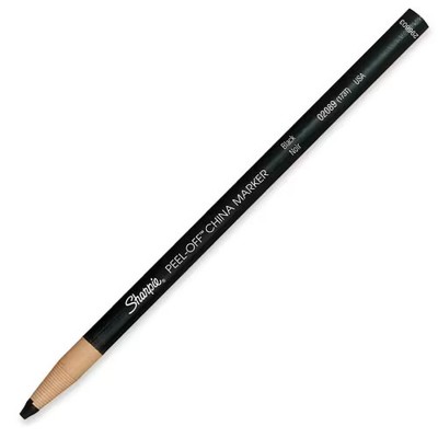 Sharpie DIX00077 Black Peel-Off China Paper Marker - Dozen