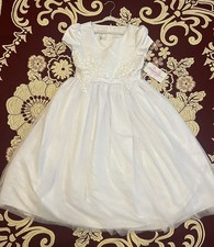 Bonnie Jean Girls White Flower Girl Dress NEW Easter Baptism communion wedding