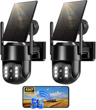 Solar Security Cameras Wireless Outdoor, 5G/2.4G Solar WIFI Cameras for Home Sec