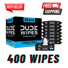 DUDE Wipes, Flushable Wipes, Extra Large and Fragrance-Free Wipes 400 ct. 