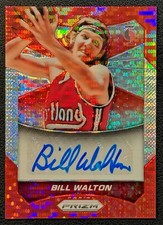 2014-15 Panini Prizm Bill Walton Red Pulsar Auto /99 Trail Blazers HOF