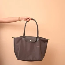 NWT Longchamp Le Pliage Green Large Tote bag Mocha - Recycled canvas
