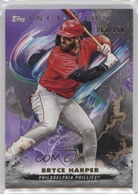 2023 Topps Inception Purple 63/150 Bryce Harper #6 1v3