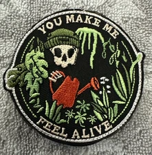 YOU MAKE ME FEEL ALIVE 3x3 Embroidered Morale Patch Hook Backing Brand New
