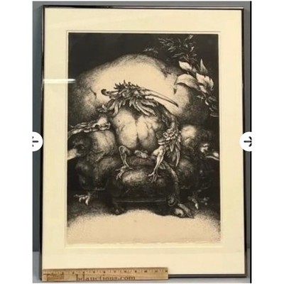 Stan Washburn Flightless Bird Lithograph Print 48/90 Art Franz Bader Gallery D.C