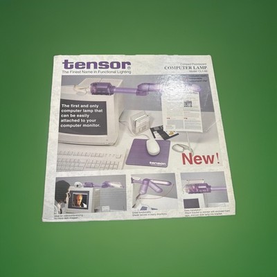 Vintage Tensor Computer Lamp Compact Fluorescent Adjustable Purple  CL1-66 New
