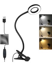 LED Desk Lamp with Clamp for Video Conference Lighting, USB Light for Laptop