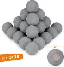 Stanbroil 2 inch Ceramic Balls, Set of 25 Round Balls, Modern Accessory In/Out