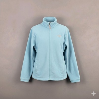 The North Face Glacier Fleece Damen Größe Medium Blau Full Zip Polartec TNF