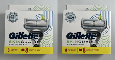 New Gillette Skinguard Men's Razor Blade Refill - 16 Count Sensitive Aloe Strip