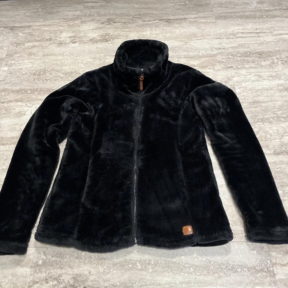 Bench Sherpa Fleece Jacket Womens Black Full Zip Soft Cozy Size L - Image 2 of 4