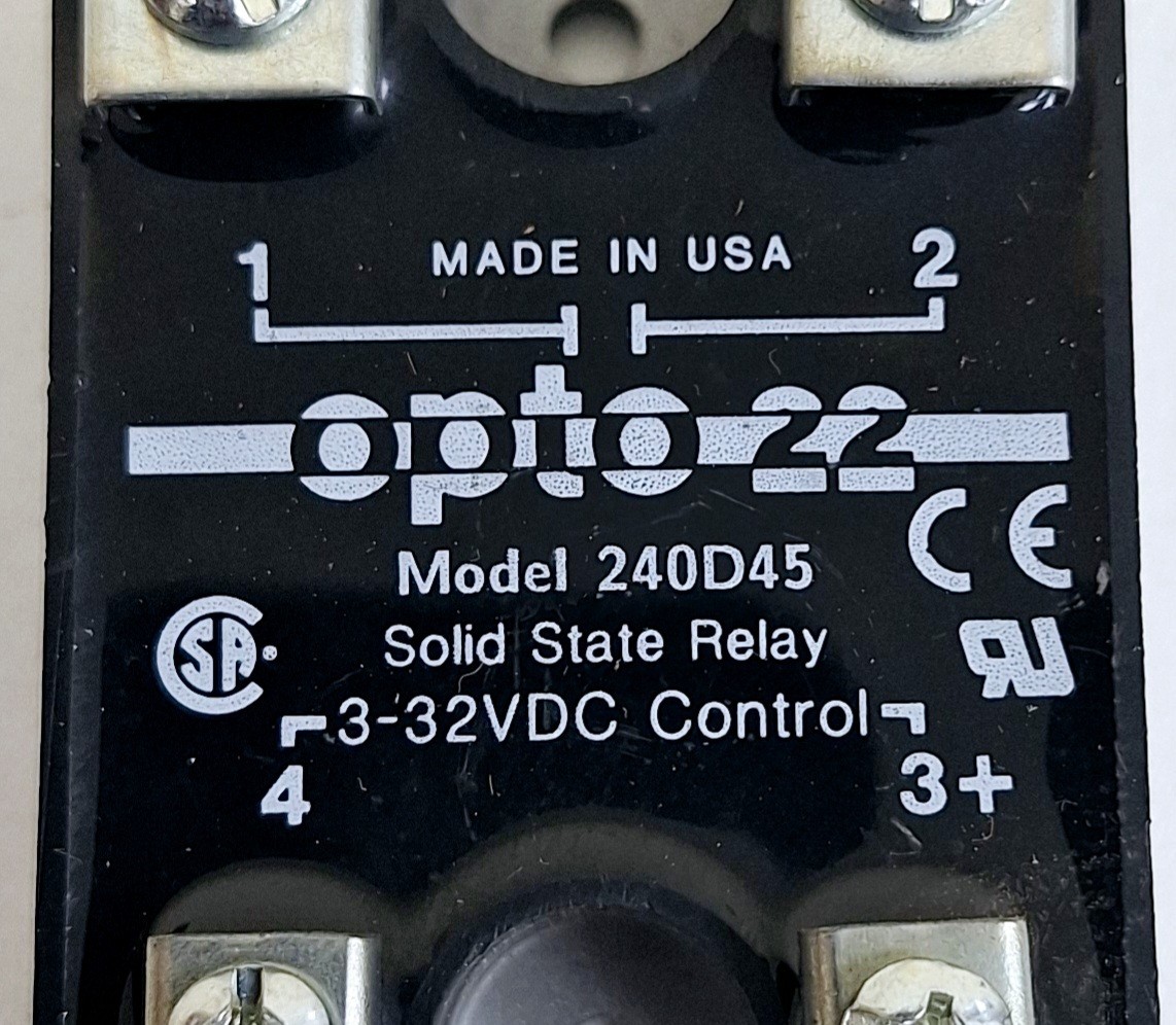 Opto 22 Model 240D45 Solid State Relay (Lot of 4 pcs)