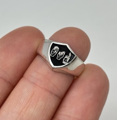 CTR Wählen Sie die richtige Gebärdensprache Schild Ring LDS Mormone Größe 4,75