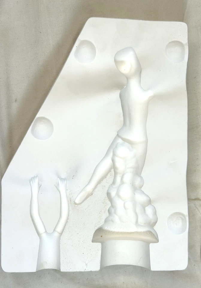 Molde de cerámica fundido sin cordones Jamar-Mallory vintage bailarina dama 7" JMF16 Foto 2 de 4