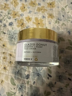 Truly GLAZED DONUT FACE CREAM - 3.1 FL OZ BRIGHTEN & PLUMP VEGAN NEW