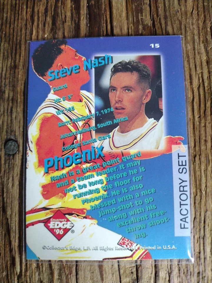 Заводской набор карточек Steve Nash Santa Clara 96 - 97 Key Craze Collector's Edge - Изображение 2 из 2