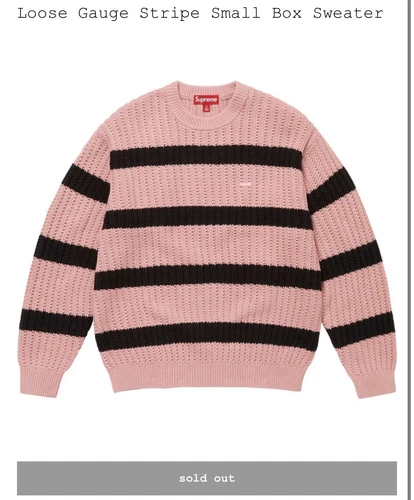 EN MAIN Pull rose à rayures amples taille MOYENNE livraison rapide gratuite ?