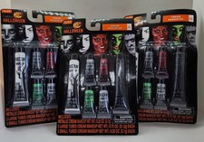 Halloween Cream Makeup Kit Face Paint LOT OF 3 PKGS. Costume Party FX - 6 Colors
