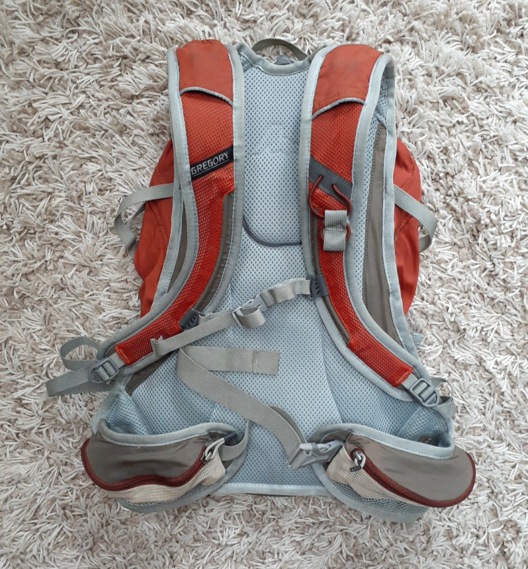 Gregory MIWOK Outdoor Sport Backpack Hiking Gray/RUST Unisex Daypack Bag CLEAN