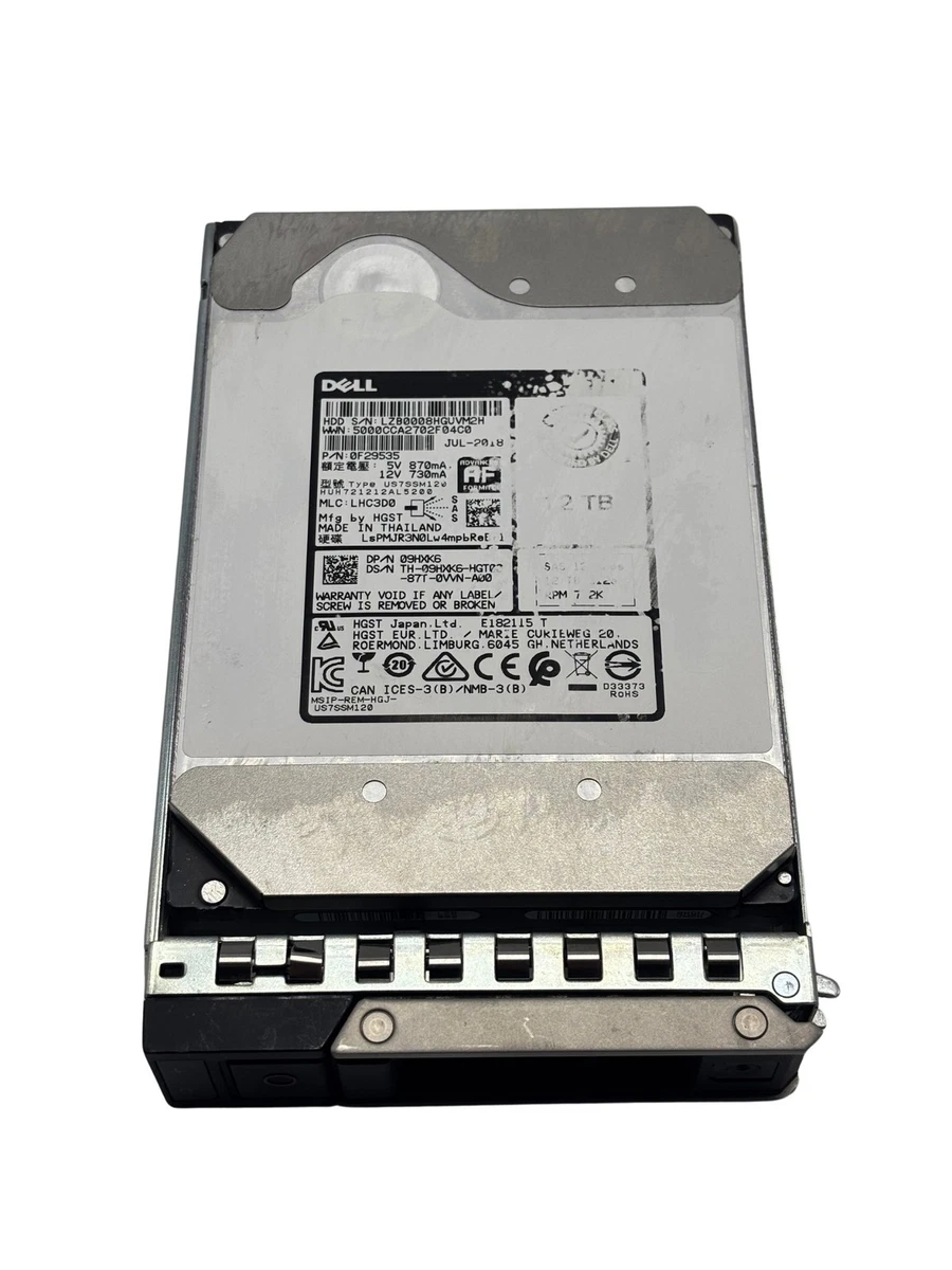 Dell SAS Internal Hard Disk Drives 12 TB Storage Capacity for sale