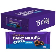 15 Pack Cadbury Dairy Milk Oreo Sandwich Bar 96g x15 - Bulk Value