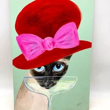 MS. SIAMESE Rosalind Welcher signed original art c1960s-70s Panda Prints Inc