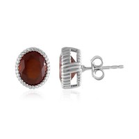 Cavill Hessonit Granat Ohrringe 5,40Ct Oval 925 Silber Damen Schmuck