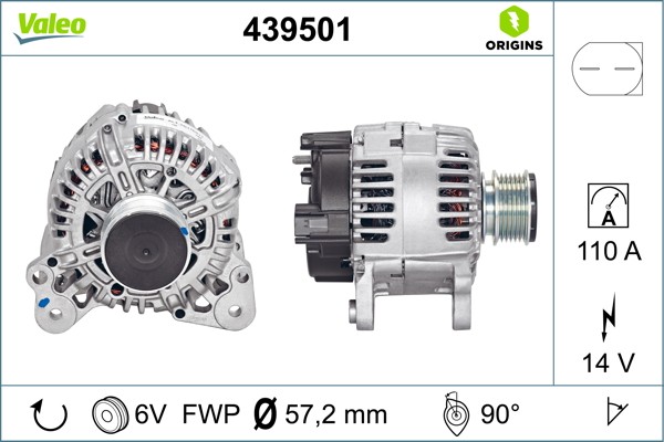 VALEO-OE 439501 Alternator for AUDI,SEAT,SKODA,VW
