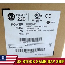Allen-Bradley 22B-B8P0N104 PowerFlex 40 AC Drive 1.5kW / 2HP 180-264Vac
